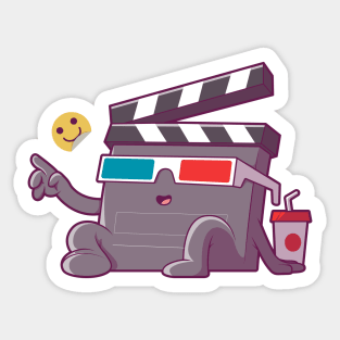 Movie Clapper Sticker